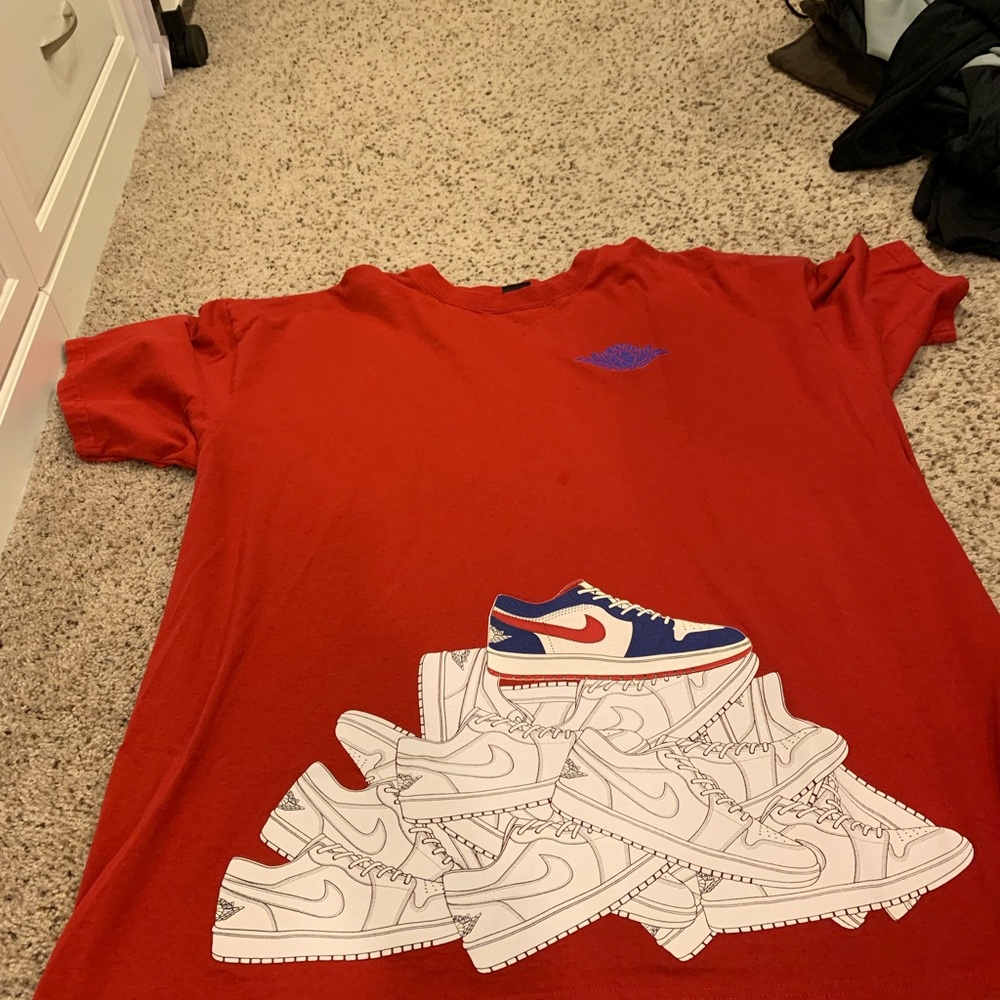 Are Jordan unique duel sided art work winged logo